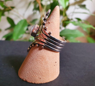 Ethnic style Silver & Moonstone / Moon / Boho / Bohemian / Psy / Rustic / Tribal / Gypsy / Festival / Healing / Festival