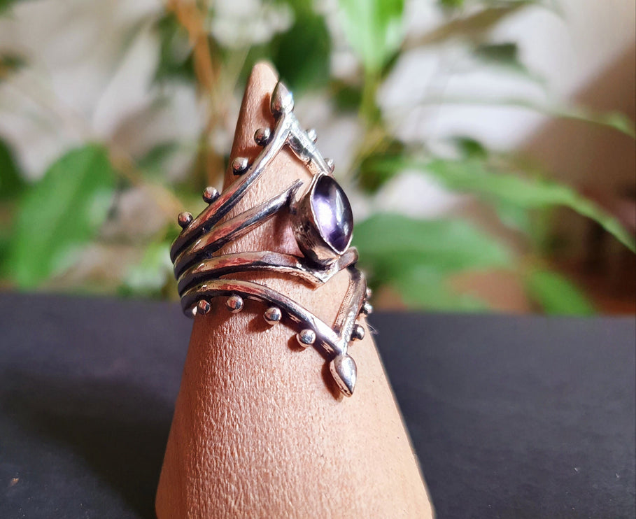 Ethnic style Silver & Amethyst / Boho / Bohemian / Psy / Rustic / Tribal / Gypsy / Festival / Healing / Festival