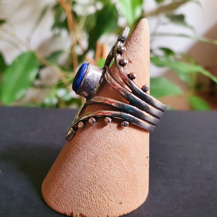 Ethnic style Silver & Lapis Lazuli / Boho / Bohemian / Psy / Rustic / Tribal / Gypsy / Festival / Healing / Festival