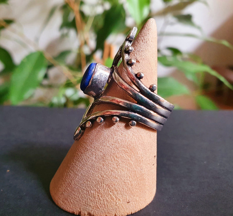 Ethnic style Silver & Lapis Lazuli / Boho / Bohemian / Psy / Rustic / Tribal / Gypsy / Festival / Healing / Festival