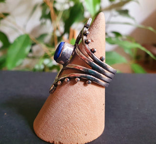 Ethnic style Silver & Lapis Lazuli / Boho / Bohemian / Psy / Rustic / Tribal / Gypsy / Festival / Healing / Festival