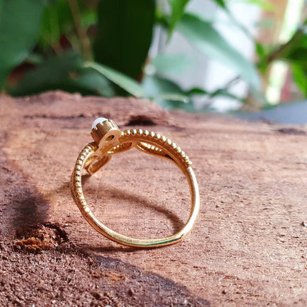 Ethnic style Brass & Moonstone / Moon / Boho / Bohemian / Psy / Rustic / Tribal / Gypsy / Festival / Healing / Festival