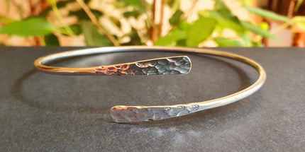 Hammered Silver Arm Bracelet / Boho / Tribal / Spiral / Bangle/ Ethnic / Rustic / Bohemian / Hippie / Body jewellery / Psy / Adjustable