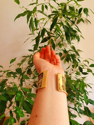 Textured Brass Cuff Bracelet / Tribal / Celtic / Boho / Ethnic / Rustic / Bohemian / Hippie / Gypsy / Jewellery / Adjustable / Unisex / Mens