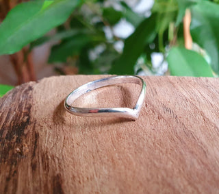 Wishbone Chevron Silver Ring / Stacking Ring / Boho / Bohemian / Psy / Rustic / Tribal / Gypsy / Festival / Healing / Festival 