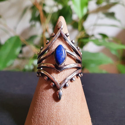 Ethnic style Silver & Lapis Lazuli / Boho / Bohemian / Psy / Rustic / Tribal / Gypsy / Festival / Healing / Festival