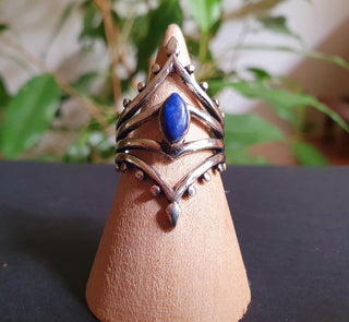 Ethnic style Silver & Lapis Lazuli / Boho / Bohemian / Psy / Rustic / Tribal / Gypsy / Festival / Healing / Festival