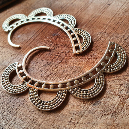 Ear Cuff Brass Semi Circles design / Tribal / Boho / Unisex / Mens Jewellery / Costume / Fancy Dress / Cosplay / Festival Jewellery /