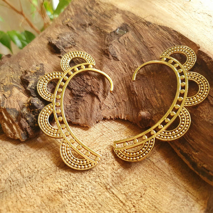 Ear Cuff Brass Semi Circles design / Tribal / Boho / Unisex / Mens Jewellery / Costume / Fancy Dress / Cosplay / Festival Jewellery /