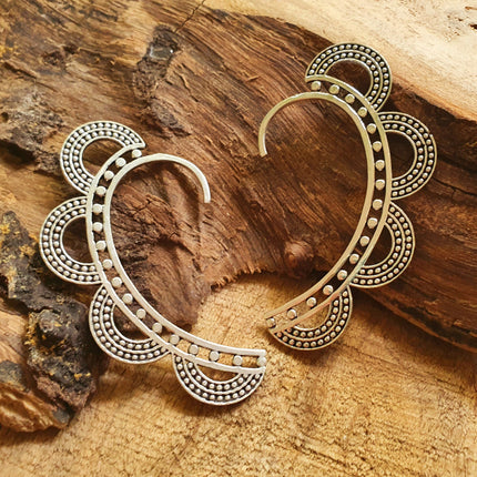 Ear Cuff Silver Semi Circles design / Tribal / Boho / Unisex / Mens Jewellery / Costume / Fancy Dress / Cosplay / Festival Jewellery /