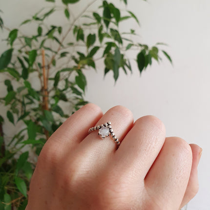 Bohemian Turquoise Silver Ring / Hippie / Boho / Ethnic / Rustic / Tribal / Gypsy / Festival / Healing / Festival / Birth Stone