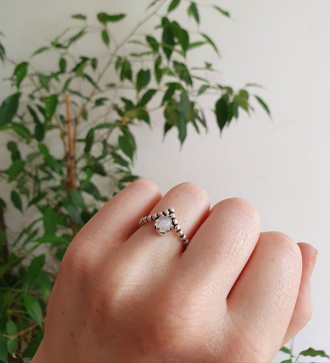 Bohemian Turquoise Silver Ring / Hippie / Boho / Ethnic / Rustic / Tribal / Gypsy / Festival / Healing / Festival / Birth Stone