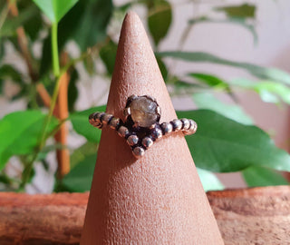 Ethnic style Silver & Labradorite / Small size / Boho / Bohemian / Rustic / Tribal / Gypsy / Festival