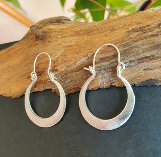 Boho Silver Hoop Earrings / Brass / Small Hoops / Ethnic Boho Classic Bohemian Chic Gold Gypsy Spiral Hippie Festival