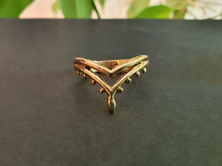 Boho Gold Ring / Hippie / Coachella / Brass / Bohemian / Psy / Rustic / Tribal / Gypsy / Festival / Healing / Festival 