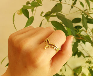 Boho Gold Ring / Hippie / Coachella / Brass / Bohemian / Psy / Rustic / Tribal / Gypsy / Festival / Healing / Festival 