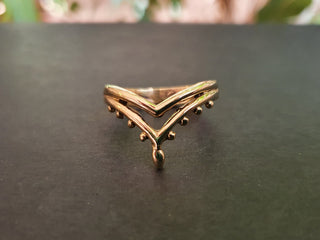 Boho Gold Ring / Hippie / Coachella / Brass / Bohemian / Psy / Rustic / Tribal / Gypsy / Festival / Healing / Festival 