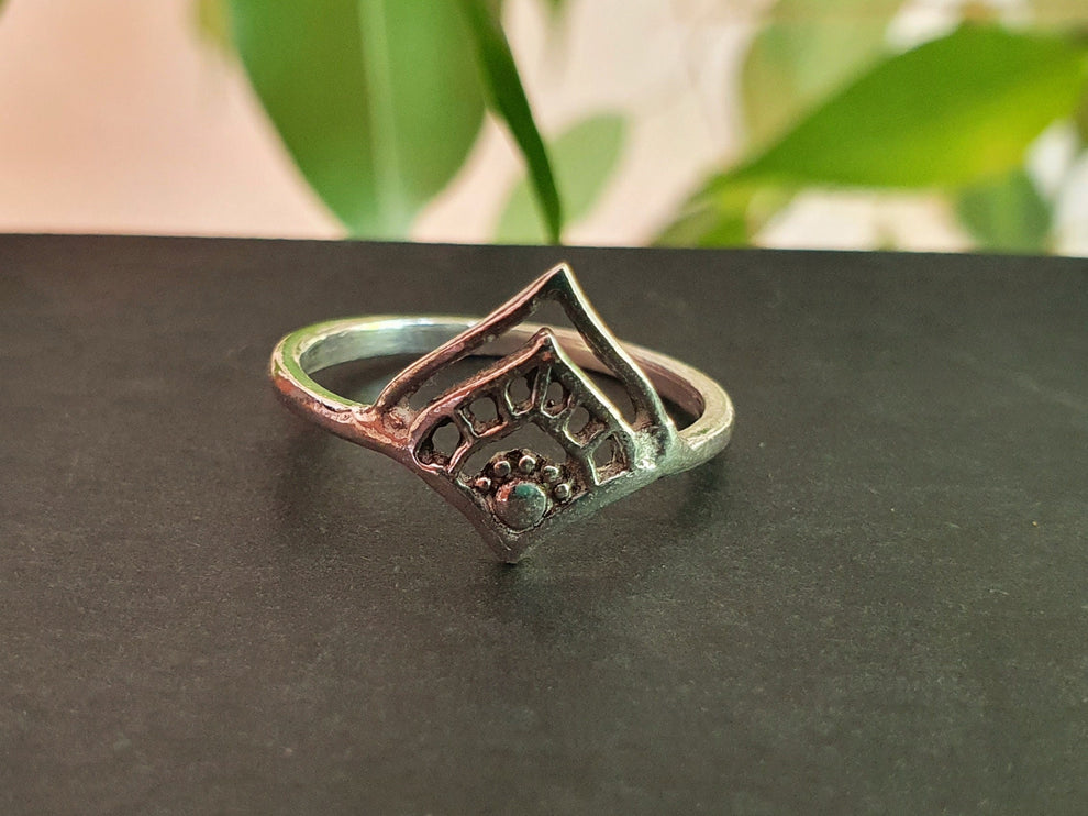 Ethnic style Silver Ring / Boho / Hippie / Coachella / Brass / Bohemian / Psy / Rustic / Tribal / Gypsy / Festival / Healing / Festival