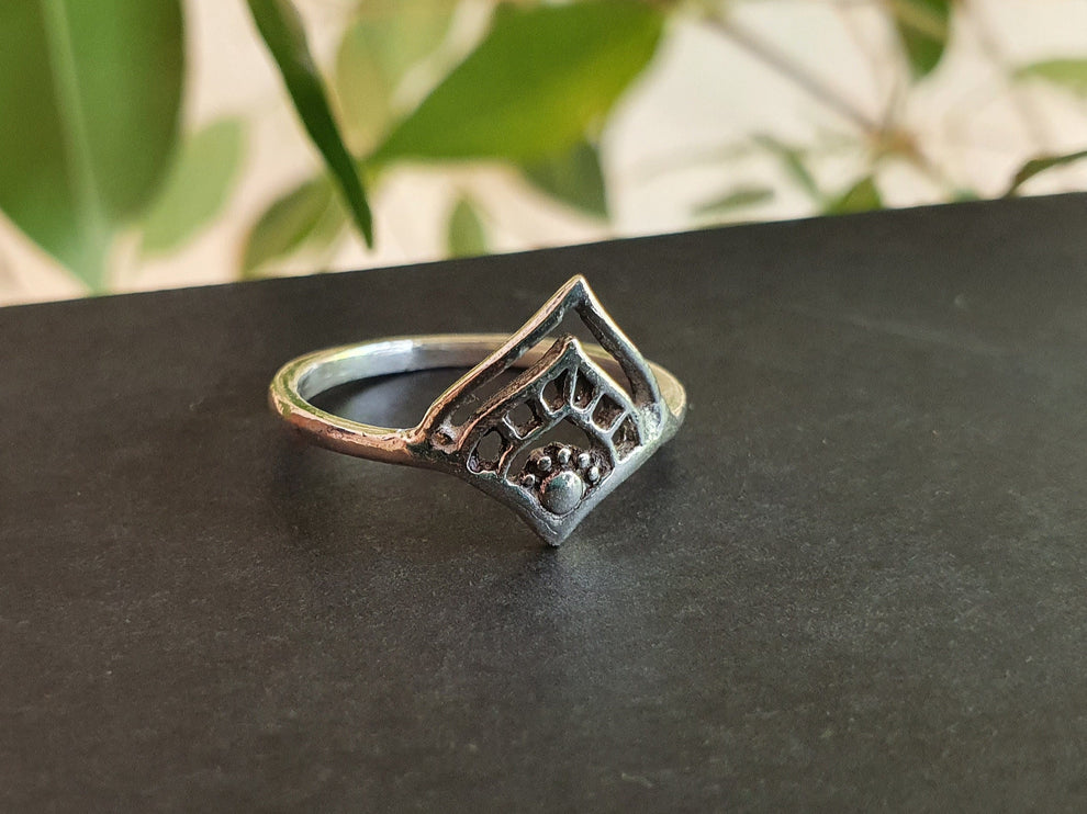 Ethnic style Silver Ring / Boho / Hippie / Coachella / Brass / Bohemian / Psy / Rustic / Tribal / Gypsy / Festival / Healing / Festival