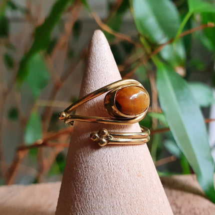 Golden Ethnic style Silver Ring / Brass / Adjustable / Boho / Bohemian / Psy / Rustic / Tribal / Gypsy / Festival / Healing / Festival