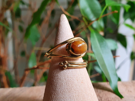 Golden Ethnic style Silver Ring / Brass / Adjustable / Boho / Bohemian / Psy / Rustic / Tribal / Gypsy / Festival / Healing / Festival