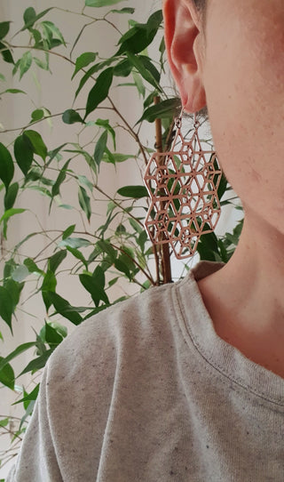Large Aztec Hoops Inca Style Silver Earrings; Ethnic, Geometric, rustic, yoga, hippie, gypsy, pretty, psy, boho, bohemian, festival