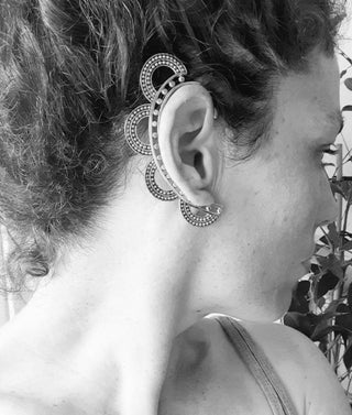 Ear Cuff Brass Heart design / Tribal / Boho / Unisex / Mens Jewellery / Costume / Fancy Dress / Cosplay / Festival Jewellery /