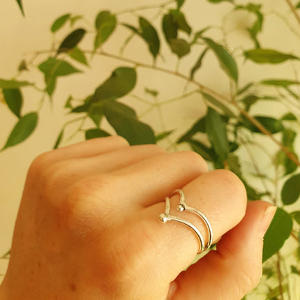 Boho Silver Ring / Boho / Stacking Ring / Bohemian / Psy / Rustic / Tribal / Gypsy / Festival / Healing / Festival