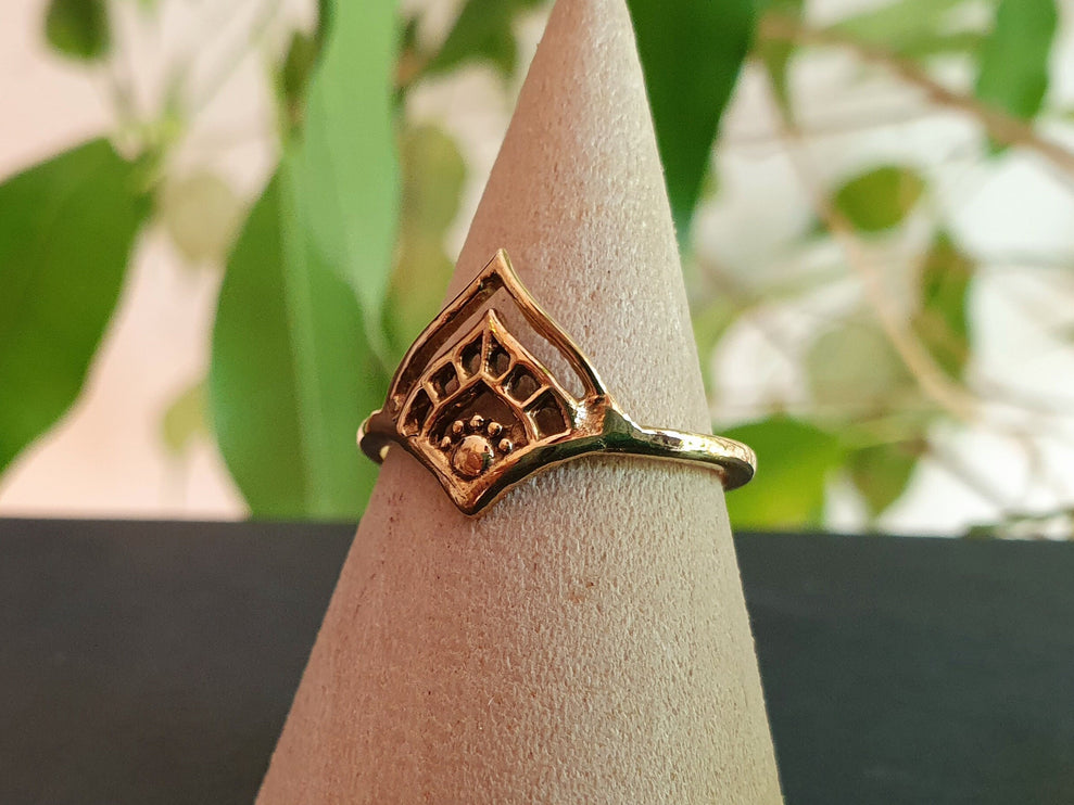 Ethnic style Gold Ring / Boho / Hippie / Coachella / Brass / Bohemian / Psy / Rustic / Tribal / Gypsy / Festival / Healing / Festival