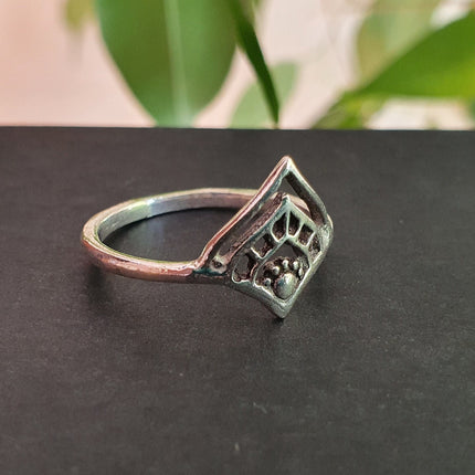 Ethnic style Silver Ring / Boho / Hippie / Coachella / Brass / Bohemian / Psy / Rustic / Tribal / Gypsy / Festival / Healing / Festival