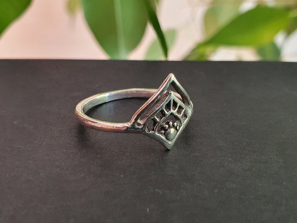 Ethnic style Silver Ring / Boho / Hippie / Coachella / Brass / Bohemian / Psy / Rustic / Tribal / Gypsy / Festival / Healing / Festival