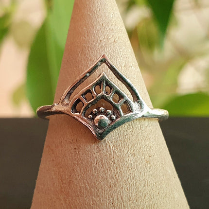 Ethnic style Silver Ring / Boho / Hippie / Coachella / Brass / Bohemian / Psy / Rustic / Tribal / Gypsy / Festival / Healing / Festival