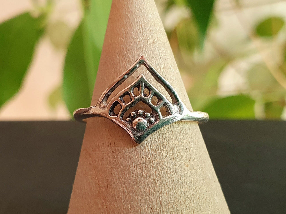 Ethnic style Silver Ring / Boho / Hippie / Coachella / Brass / Bohemian / Psy / Rustic / Tribal / Gypsy / Festival / Healing / Festival