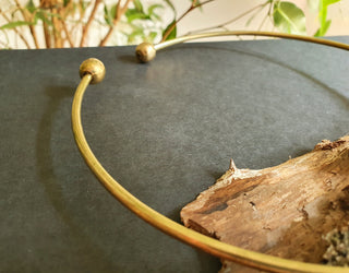 Ethnic Choker Brass Necklace / Rustic / Gypsy / Lightweight / Boho / Tribal / Hippie / Rustic / Vegan / Aztec