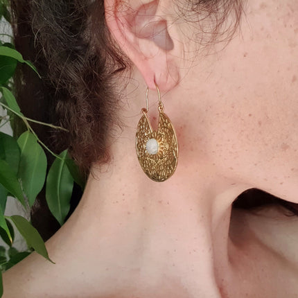 Golden Ethnic Lapis Lazuli Earrings Ethnic, Blue Stone , rustic, yoga, hippie, gypsy, pretty, psy, boho, bohemian, festival