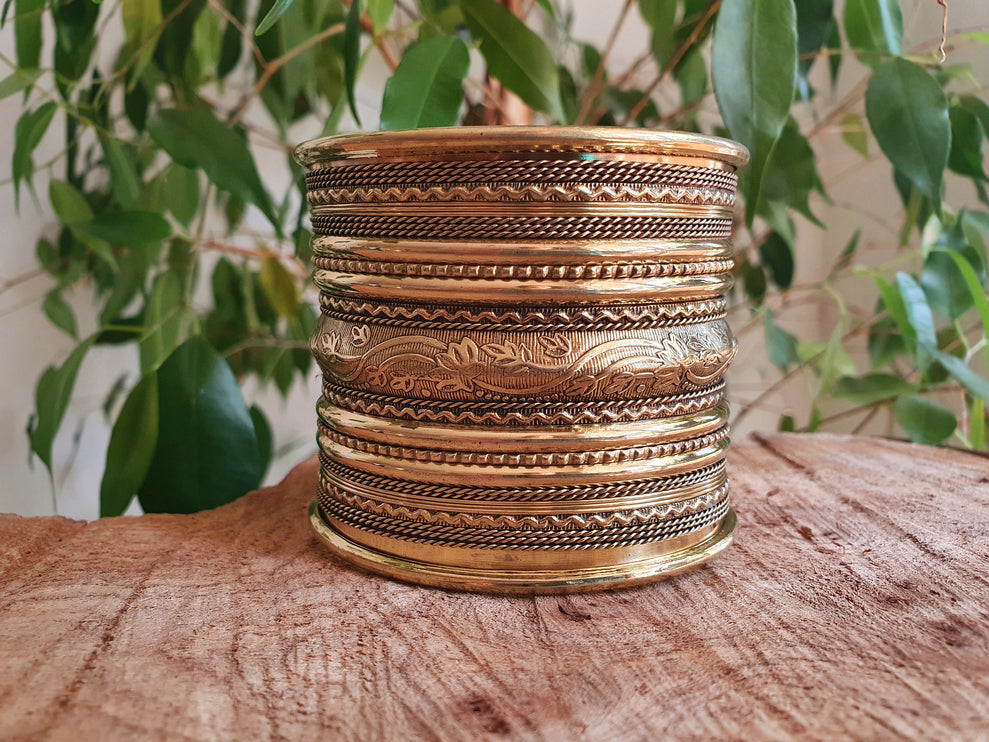 Large Brass Cuff Bracelet / Tribal / Mens Bracelet / Boho / Ethnic / Rustic / Bohemian / Hippie / Gypsy / Jewellery / Mens jewelery