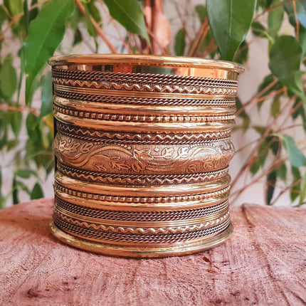 Large Brass Cuff Bracelet / Tribal / Mens Bracelet / Boho / Ethnic / Rustic / Bohemian / Hippie / Gypsy / Jewellery / Mens jewelery