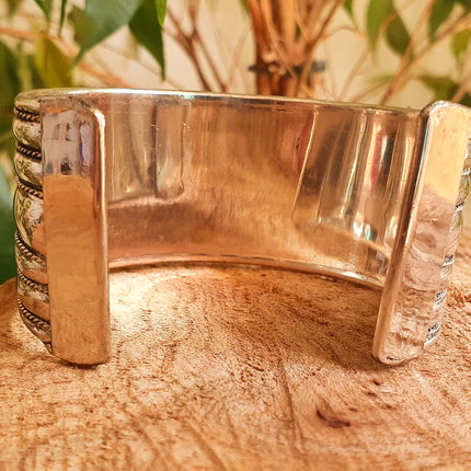 Silver Cuff Bracelet / Tribal / Celtic / Boho / Ethnic / Rustic / Bohemian / Hippie / Gypsy / Jewellery / Adjustable / Unisex / Mens