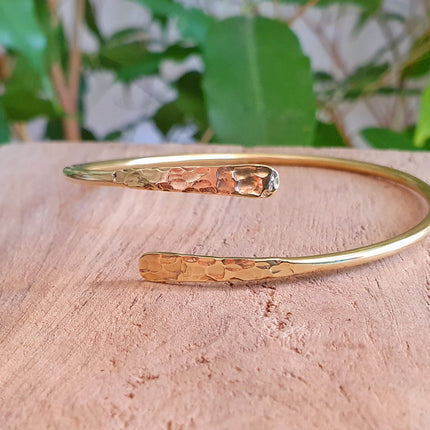 Hammered Golden Bracelet / Bangle / Boho / Ethnic / Rustic / Bohemian / Hippie / Gypsy / Jewellery /