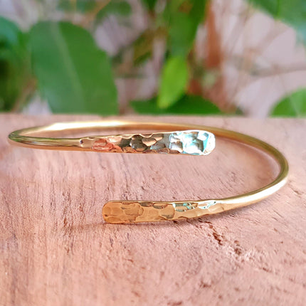 Hammered Golden Bracelet / Bangle / Boho / Ethnic / Rustic / Bohemian / Hippie / Gypsy / Jewellery /