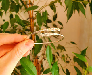 Hammered Silver Bangle
