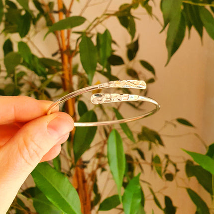 Hammered Silver Bracelet / Bangle / Boho / Ethnic / Rustic / Bohemian / Hippie / Gypsy / Jewellery /