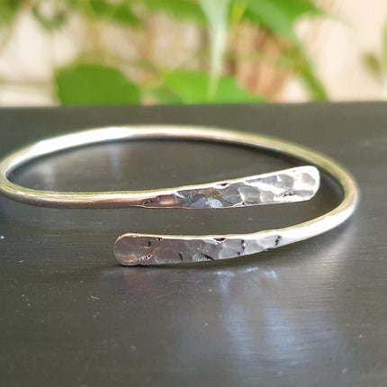 Hammered Silver Bracelet / Bangle / Boho / Ethnic / Rustic / Bohemian / Hippie / Gypsy / Jewellery /