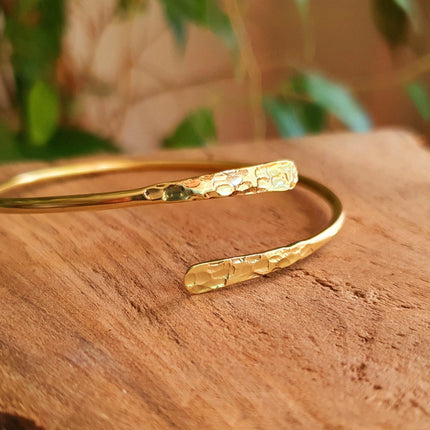 Hammered Golden Bracelet / Bangle / Boho / Ethnic / Rustic / Bohemian / Hippie / Gypsy / Jewellery /