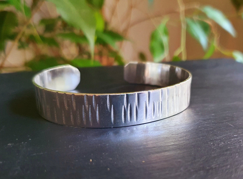 Rustic Silver Cuff Bracelet / Mens / Unisex / Boho / Ethnic / Rustic / Bohemian / Hippie / Gypsy / Jewellery /