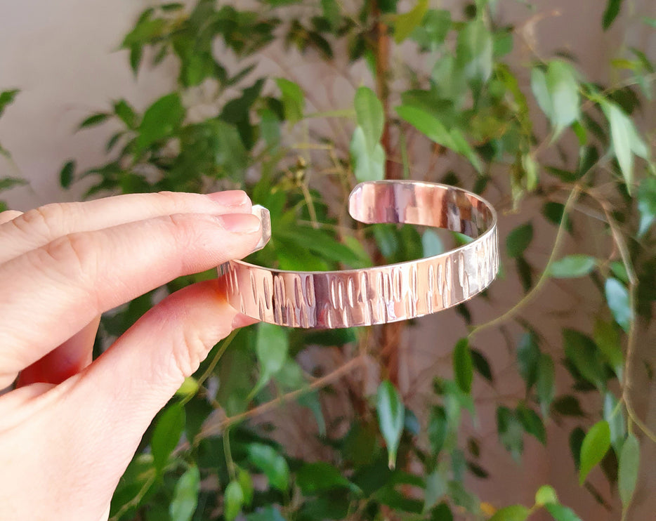 Rustic Silver Cuff Bracelet / Mens / Unisex / Boho / Ethnic / Rustic / Bohemian / Hippie / Gypsy / Jewellery /