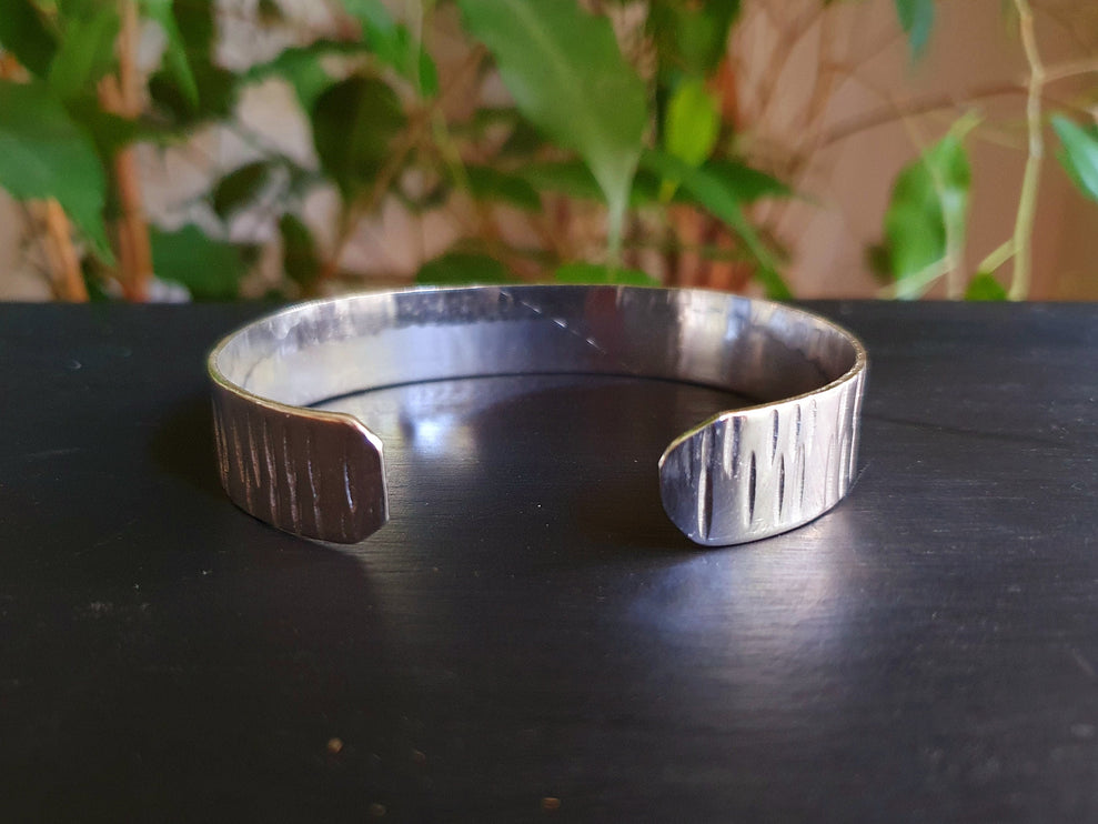 Rustic Silver Cuff Bracelet / Mens / Unisex / Boho / Ethnic / Rustic / Bohemian / Hippie / Gypsy / Jewellery /