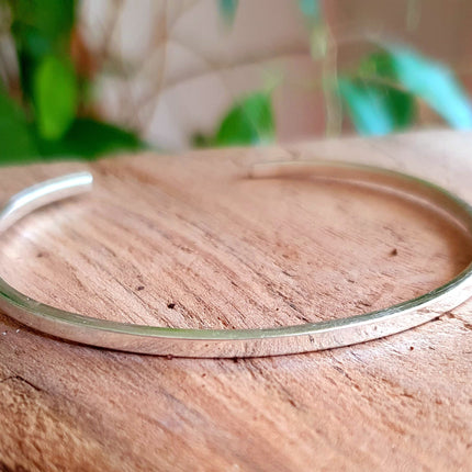 Minimalist Silver Bracelet / Simple / Bangle / Boho / Ethnic / Rustic / Bohemian / Hippie / Gypsy / Jewellery / adjustable