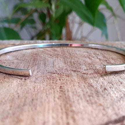 Minimalist Silver Bracelet / Simple / Bangle / Boho / Ethnic / Rustic / Bohemian / Hippie / Gypsy / Jewellery / adjustable