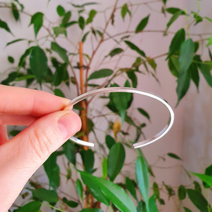 Minimalist Silver Bracelet / Simple / Bangle / Boho / Ethnic / Rustic / Bohemian / Hippie / Gypsy / Jewellery / adjustable